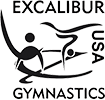 excalibur gymnastics bw logo