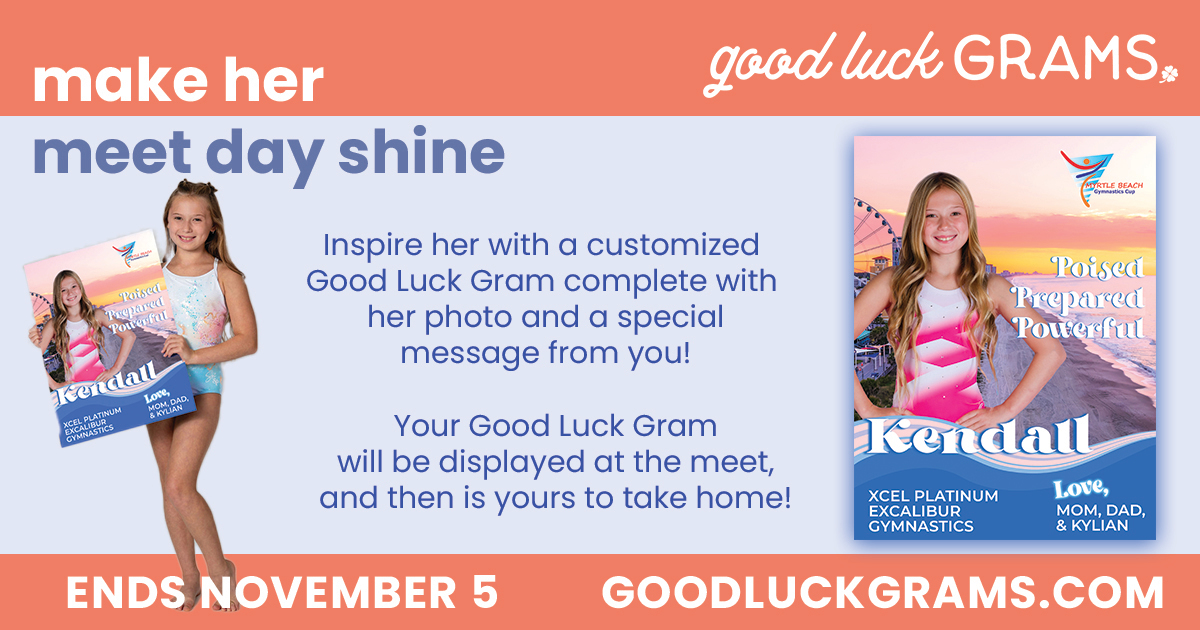 image with link to "good luck gram" poster offer for participants of this event